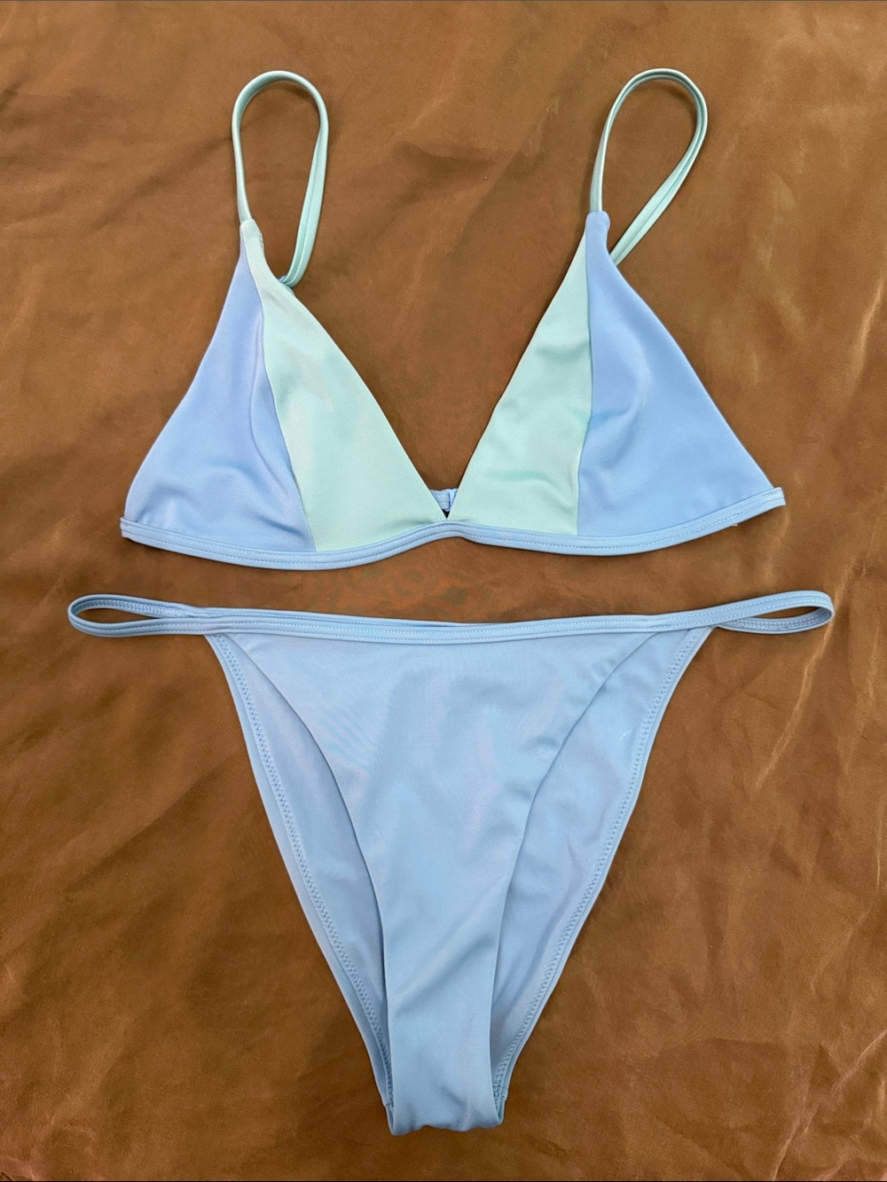 Aqua Blue Women's Lined Bikini Top
